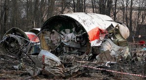The wreckage of the Polish presidential plane which crashed early Saturday is seen in Smolensk, western Russia, Sunday, April 11, 2010. Polish President Lech Kaczynski, his wife and some of the country's most prominent military and civilian leaders died Saturday along with dozens of others when the presidential plane crashed as it came in for a landing in thick fog near Smolensk in western Russia. (AP Photo/Sergey Ponomarev)